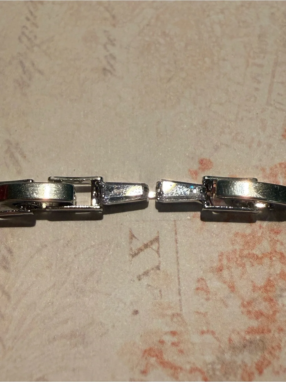 Silver Crystal Baguette Link Bracelet - Women Jewelry